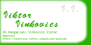 viktor vinkovics business card